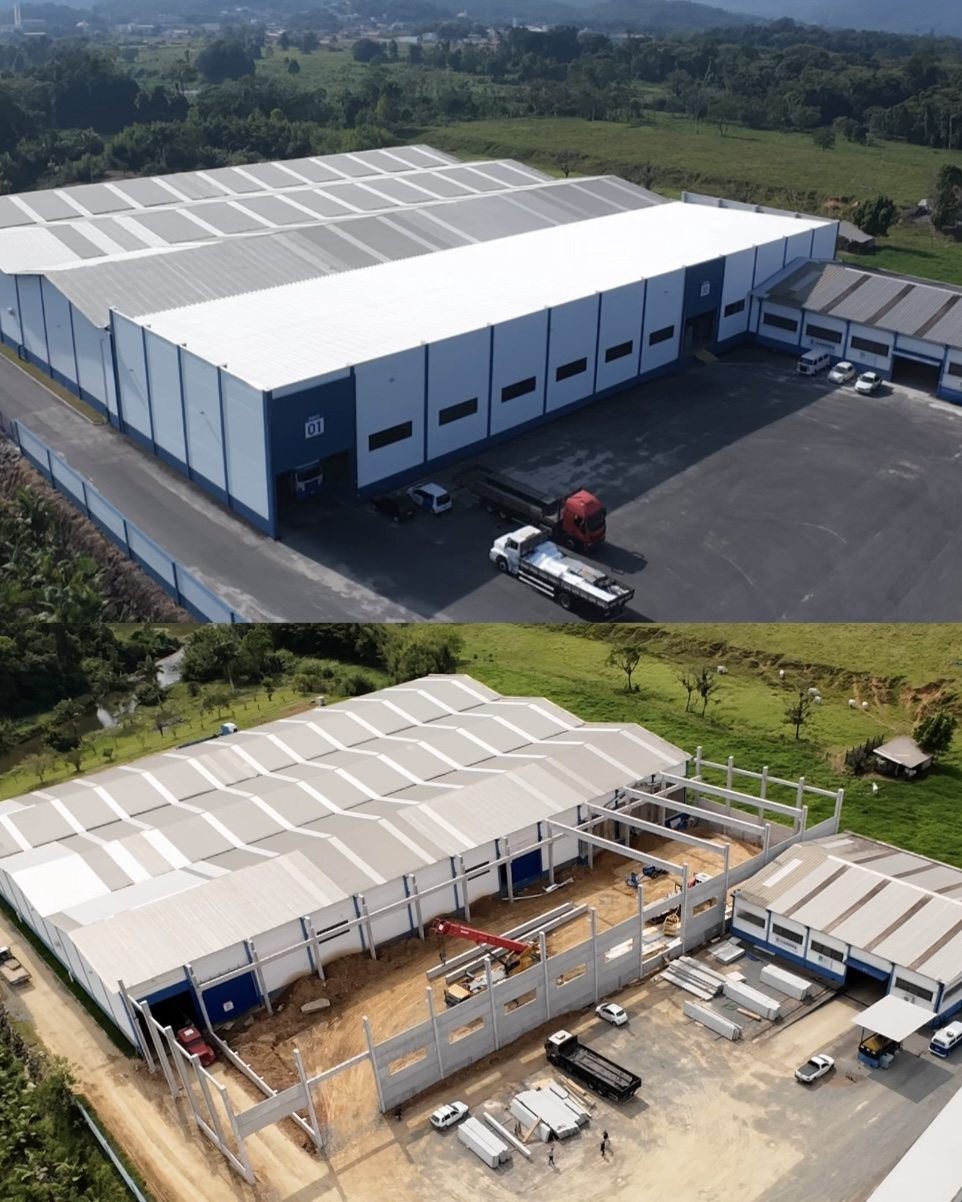 Ampliação da empresa Kiferro com estrutura de concreto executada pela Decker
